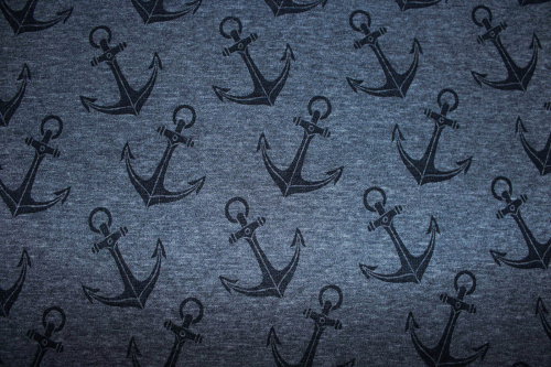 Alpenfleece/-sweat Anker dunkelblau meliert (10 cm)